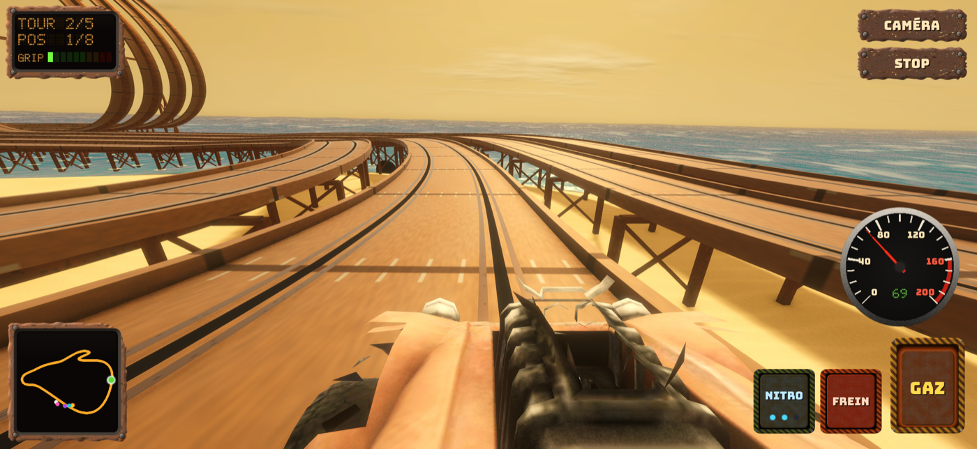 La piste vue du poste du pilote